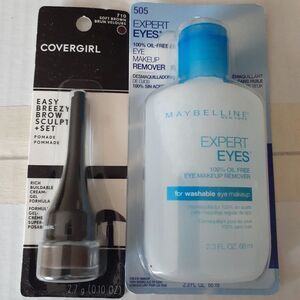 Covergirl 710 soft Brown eyebrow gel & Maybelline eye makeup remover